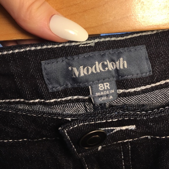 ModCloth High Rise Dark Wash Jeans - Picture 5 of 5